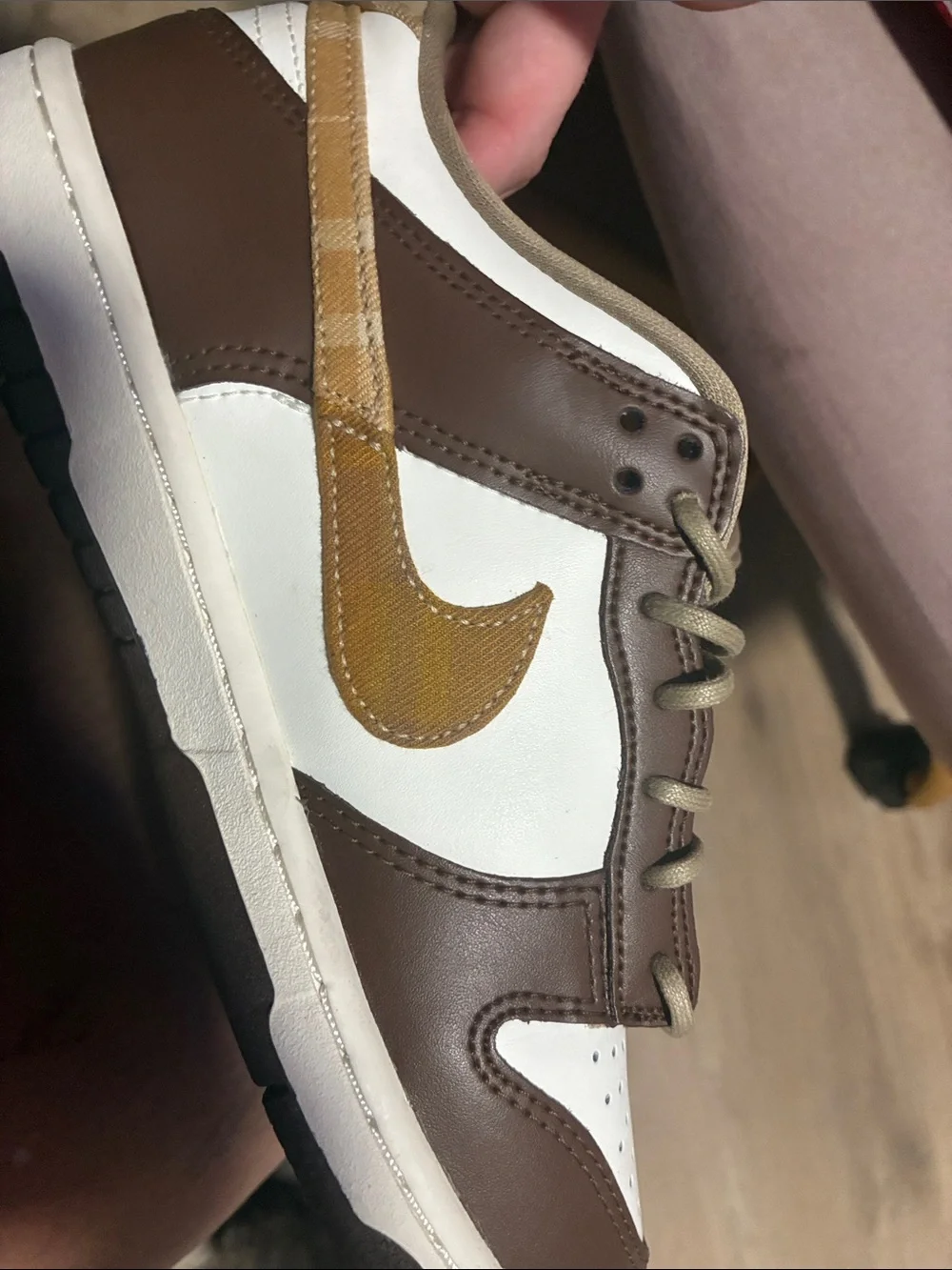 Brown and White Low-Top Casual Sneaker